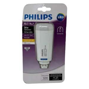 Philips LED PL-C/PL-T 26W Equivalent 10.5W 4-Pin G24q/GX24q Vertical Dimmable Ne